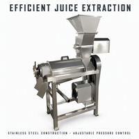 Industriële gemotoriseerde sapcentrifuge van roestvrij staal, 220V, hoge productiviteit, koffieschroefpers/spiraalvormige fruitpers