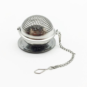 WELAND 스테인레스 스틸 메쉬 차 여과기 커피 필터 원형 차볼 인퓨저 가정용 주방 음료 도구 - Product Image 1