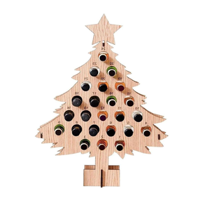 <span class=keywords><strong>Portabottiglie</strong></span> <span class=keywords><strong>a</strong></span> Forma di Albero di Natale in Legno, Calendario dell'Avvento con Conto alla Rovescia per Natale, <span class=keywords><strong>Portabottiglie</strong></span> per Casa - Product Image 1