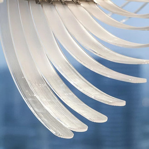 Lustre moderne sur mesure décoratif pour plafond, grandes ailes, verre de luxe, <span class=keywords><strong>suspension</strong></span> pour hôtel, <span class=keywords><strong>plumes</strong></span>, éclairage sur mesure - Product Image 5