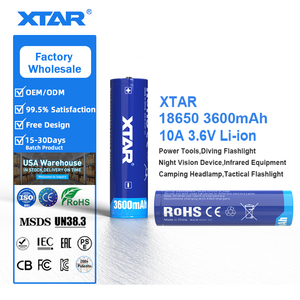 Batterie de lampe torche au lithium <span class=keywords><strong>XTAR</strong></span> originale protégée <span class=keywords><strong>18650</strong></span> 3600mAh, batterie cylindrique au lithium-ion rechargeable, Bateria De Litio <span class=keywords><strong>18650</strong></span> - Product Image 1