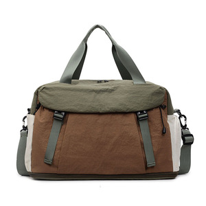 Sac de voyage unisexe grande capacité, couleur kaki, poignée souple, type sac à main, léger, imperméable, pour les loisirs et les voyages, printemps 2025 - Product Image 3