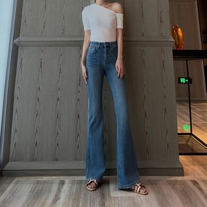 Toptan Yüksek Kaliteli Kadınlar İçin Boot Cut Mikro Pantolon Yüksek Bel Dört Yönlü Esnek Dar Paça İspanyol Paça Kot Pantolon Günlük Denim Kot Pantolon Kadın - Product Image 4