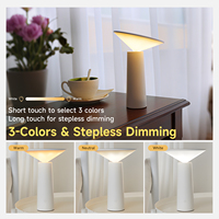 Lampe de table rechargeable pour restaurants abat-jour réglable à piles angle tactile hôtel lampe de table décorative sans fil