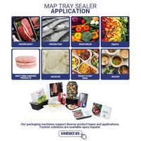 LINPACK Food Grade Rolfolie Verpakkingsmachine met Gemodificeerde Atmosfeer, Automatische Vacuüm MAP Tray Sealer voor Voedingsmiddelenfabrieken