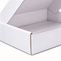 Boîtes en carton ondulé blanc recyclé, 2 mm d'épaisseur, emballage plat, petite taille, laminage mat, revêtement UV pour bougies, portefeuilles