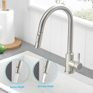 센서 스마트 터치 수도꼭지 주방 탭 냉온수 믹서 플렉시블 수도꼭지 풀 아웃 스파우트 데크 마운트 주방 싱크 수도꼭지 - Product Image 4