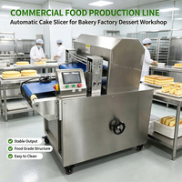 Machine de découpe horizontale automatique à épaisseur réglable haute efficacité HN QDMECH pour gâteaux et pains à hamburger