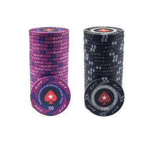 Jetons de <span class=keywords><strong>poker</strong></span> en céramique de luxe de haute qualité pour Texas Hold'em EPT, 10g 39mm, vente directe d'usine en gros - Product Image 4
