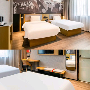 Base de Cama Moderna de Madera Doble o Individual con Cabecera Tapizada, para Apartamentos Comerciales, Hoteles, Escuelas, Juego de Dormitorio, Colchón Duradero - Product Image 6