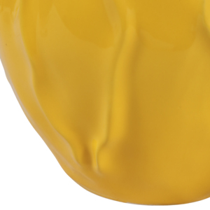Vasi in ceramica a forma di fiore, design tulipano giallo, decorativi per interni ed esterni, set di due. - Product Image 6