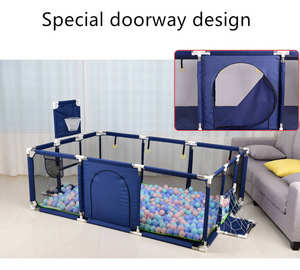 คอกเด็กเล่นแบบอเนกประสงค์พับได้ทันสมัยวัสดุออกซ์ฟอร์ดเป็นมิตรกับสิ่งแวดล้อมทนทานสำหรับการใช้งานในห้องนอนกลางแจ้ง - Product Image 4