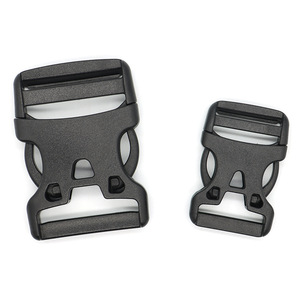 A-Type Hollow Plastic Buckle Black One-Way Adjustable <b>Snap</b> <b>Fastener</b> For Outdoor Bag Webbing Accessory - Product Image 1