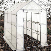 Serre de plain-pied écologique de grande taille à 18 étagères, cadre en aluminium 3-D à 3 niveaux, utilisation intérieure/extérieure portable Agriculture verte