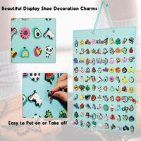 Organisateur de chaussures en PVC souple, support de décoration pour chaussures, support de présentation, tapis organisateur, porte-charms pour chaussures