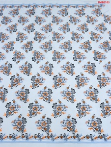 T-win Textile 100% Polyester Fashion Lace Flat Embroidery Fabric Beads <strong>Sequins</strong> Pearl-Colorful Floral Dress <strong>Material</strong> Factory - Product Image 3
