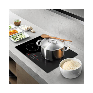 Table de cuisson à induction double de haute qualité 3500W, plaque de cuisson <span class=keywords><strong>électrique</strong></span> <span class=keywords><strong>Domino</strong></span> 2 zones, surface en verre, commande tactile, multifonction, encastrable - Product Image 6