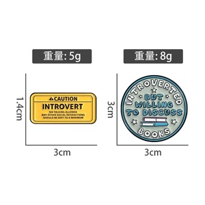 Broches de Esmalte con <span class=keywords><strong>Citas</strong></span> para Introvertidos, de Aleación de Zinc, para Graduación, para Discutir sobre Libros, Insignia de Solapa, Joyería, Regalos - Product Image 5