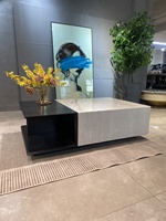 Multifunktionaler Rechteckiger Marmor-Couchtisch, Modern und Schlicht für Kleine Wohnungen, Luxuriöses Wohnzimmer-Accessoire für den Haushalt