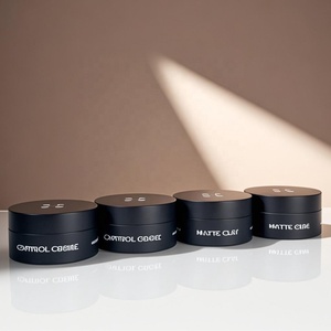 Cosmetic Packaging 30ml 50ml 100ml 120ml 200ml 250ml 500ml Amber clear PET <b>Plastic</b> <b>Jar</b> with Gold Sliver Black <b>Plastic</b> Cap - Product Image 2