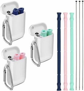 Wholesale Eco-Friendly Custom <b>Straw</b> Reusable <b>Drinking</b> <b>Straws</b> With Case Food Grade Silicone - Product Image 5