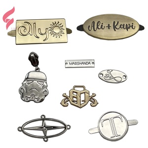 <span class=keywords><strong>Pendentif</strong></span> personnalisé haut de gamme avec logo de petite marque gravé, breloque en métal sur mesure, étiquettes de bijoux gravées avec logo de marque pour bijoux - Product Image 3