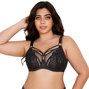 Sujetador push-up Sexy <span class=keywords><strong>de</strong></span> <span class=keywords><strong>talla</strong></span> <span class=keywords><strong>grande</strong></span> para mujer, ropa interior antiflacidez <span class=keywords><strong>de</strong></span> malla transpirable para pechos grandes, sujetador <span class=keywords><strong>de</strong></span> Copa <span class=keywords><strong>grande</strong></span> push-up - Product Image 1