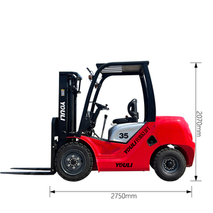 รถยกดีเซล3ม. แบบมีรูรับน้ำหนัก3500กก. รถยก3.5ton เครื่องยนต์ดีเซล - Product Image 6