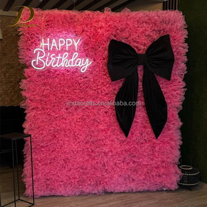 Décor de fête d'anniversaire romantique, toile de fond en <span class=keywords><strong>tulle</strong></span>, panneau de toile de fond en <span class=keywords><strong>tulle</strong></span> à volants pour mariage - Product Image 2