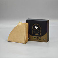 Offre Spéciale Logo personnalisé filtre en papier jetable café boîtes personnalisées papier Kraft papier filtre à café de qualité alimentaire plat