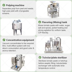Equipo de Procesamiento Semiautomático para Pasta de Tomate y Ketchup Concentrado enlatado, Línea de Producción, Precio de la Máquina - Product Image 4