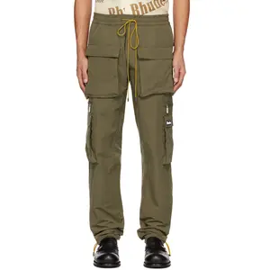 OEM custom top sale cotton blend bungee style drawstring at cuffs exclusive cargo pants classic