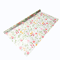 Nappe en plastique transparente imprimée personnalisée en gros Couverture de table imperméable en PVC pour la décoration de fête Nappe