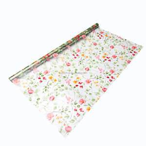 Mantel de plástico <span class=keywords><strong>transparente</strong></span> impreso personalizado al por mayor, cubierta de <span class=keywords><strong>mesa</strong></span> impermeable de PVC para decoración de fiesta, mantel - Product Image 4