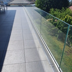 Moderne Villa Pool Zaun Balkon Decks Innen korridor Treppe Hochleistungs-Aluminium U-Basis Glas klemme Geländers ystem 10-15mm - Product Image 4