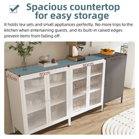 Meuble de rangement pour cuisine et salle à manger, buffet métallique de haute qualité pour salon, armoire de rangement pour vaisselle et vin, anti-poussière