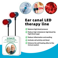 Masseur sans fil pour le conduit auditif, Irradiateur auriculaire rechargeable, Réduit les acouphènes, Appareil de thérapie par lumière rouge 650NM pour les soins des oreilles
