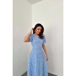 Robe de soirée bleu ciel pour petites filles en gros - Product Image 4