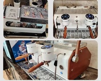 Machine à café expresso professionnelle à double groupe, 12L, triple chaudière, avec affichage indépendant