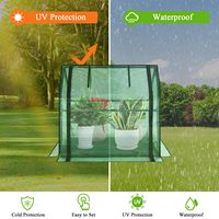 Portable Mini Serre Petite Maison Verte avec Tampon Imperméable Tente de Couverture de Plantes pour Jardin Petites Plantes Intérieur Extérieur Vert PE