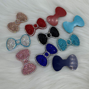 Breloques en strass à dos plat Bling Bow, accessoires en résine pour coques de téléphone et loisirs créatifs - Product Image 1