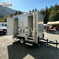 Remorque WC mobile de luxe pour extérieur, structure écologique, conception personnalisée, équipement public pour parcs et ateliers