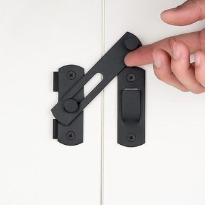 Loquet de porte en acier inoxydable avec limiteur réglable pour porte de grange et cage à animaux, design moderne et simple - Product Image 4