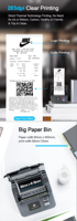 Mesin Pelabel Stiker H06 Portabel Genggam Printer Label Perekat Portabel Printer Struk Bluetooth
