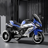 Casque de moto électrique bleu pour enfants, tranche d'âge 2 à 4 ans, pour filles