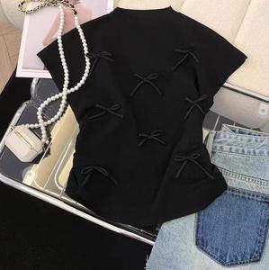 Bán buôn áo len nữ tay ngắn kiểu dáng mới 2025, áo kiểu thời trang - Product Image 4