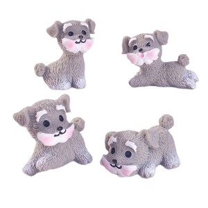 <span class=keywords><strong>Miniature</strong></span> réaliste de chien Schnauzer mignon, ornement de plante en pot, décoration de chiot de dessin animé, accessoire pour tableau de bord de voiture - Product Image 4