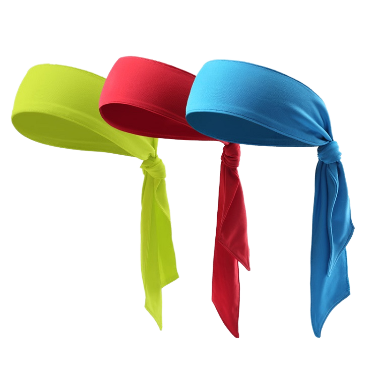 Wholesale Customizable Thin Sport Headband Non-slip Adjustable Fitness Sweatband for Basketball Running Hairband Tie Back Dry