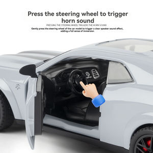 Coche de Metal a Escala 1:32 DC Challenger Charger SRT, con Amortiguador, Simulación de Sonido y Luz, Puertas Abatibles, Modelo de Coche de Aleación - Product Image 4