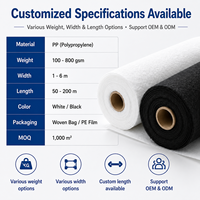 Géotextile non tissé résistant aux déchirures pour le renforcement des sous-couches, le drainage et l'isolation, préfiltre en polypropylène